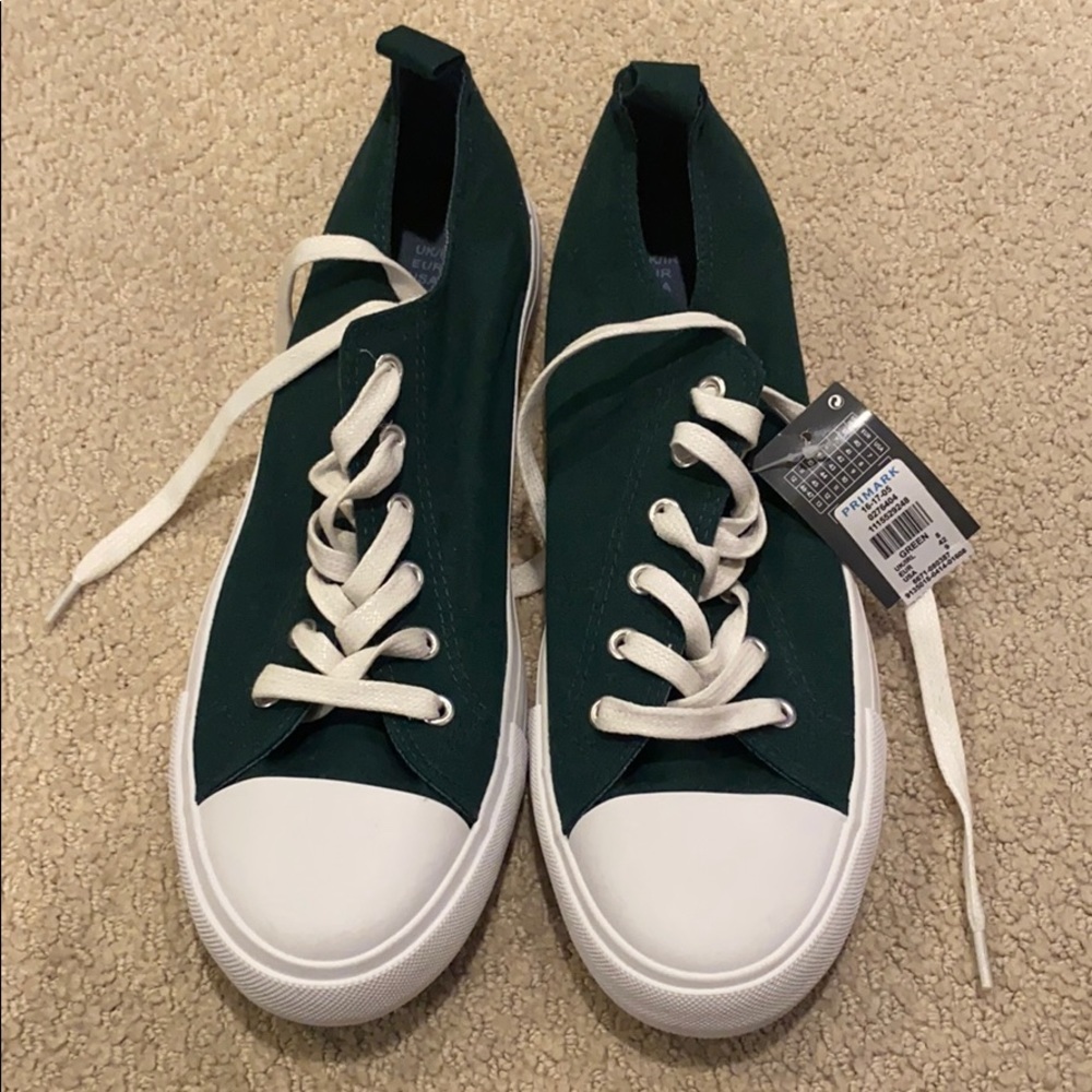 Green sneakers